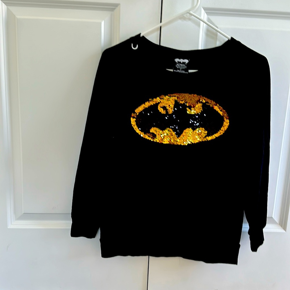 Batman sweater large flip sequins